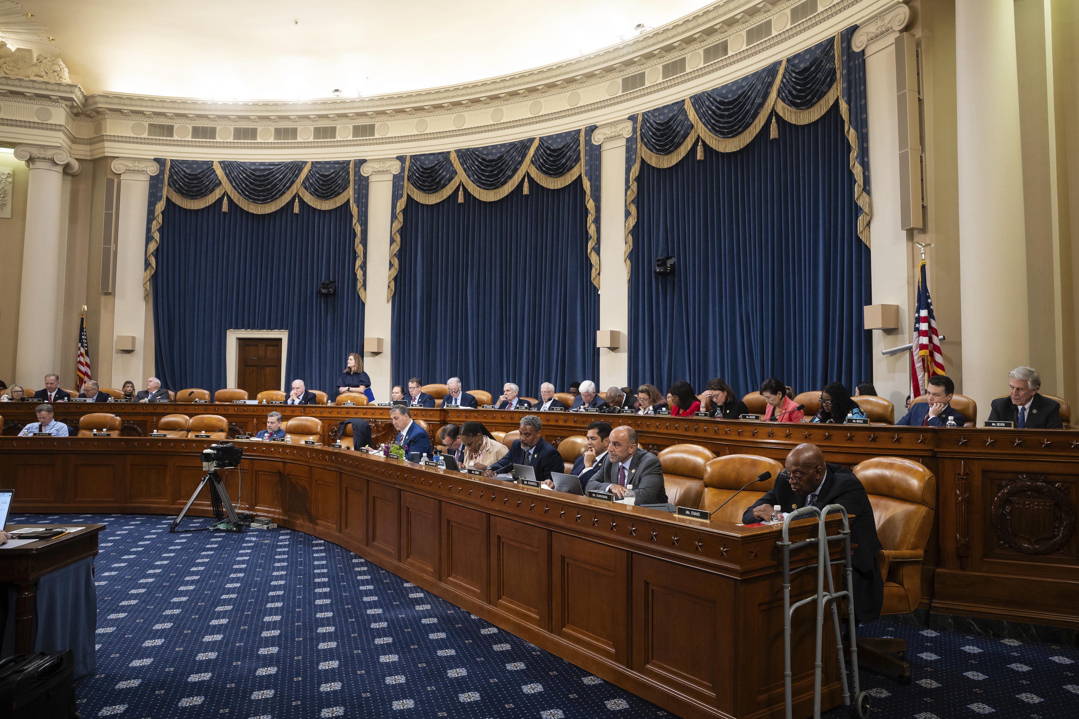 Members of the House Ways and Means Committee are seen. Members of the House Ways and Means Committee are seen.